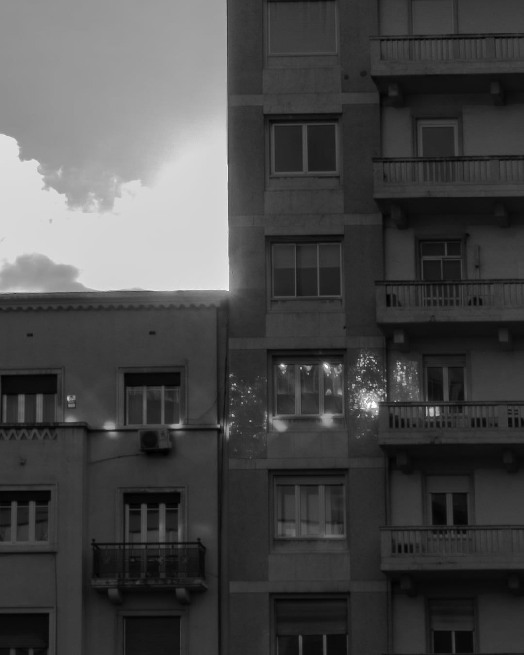 An apartment block against the sky