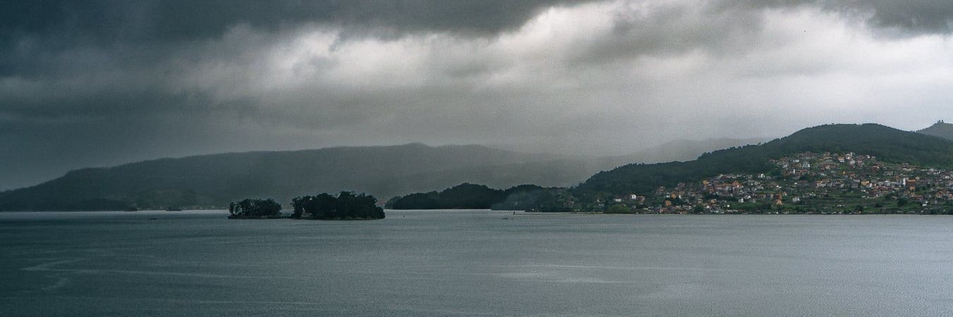 Islands in a grey bay